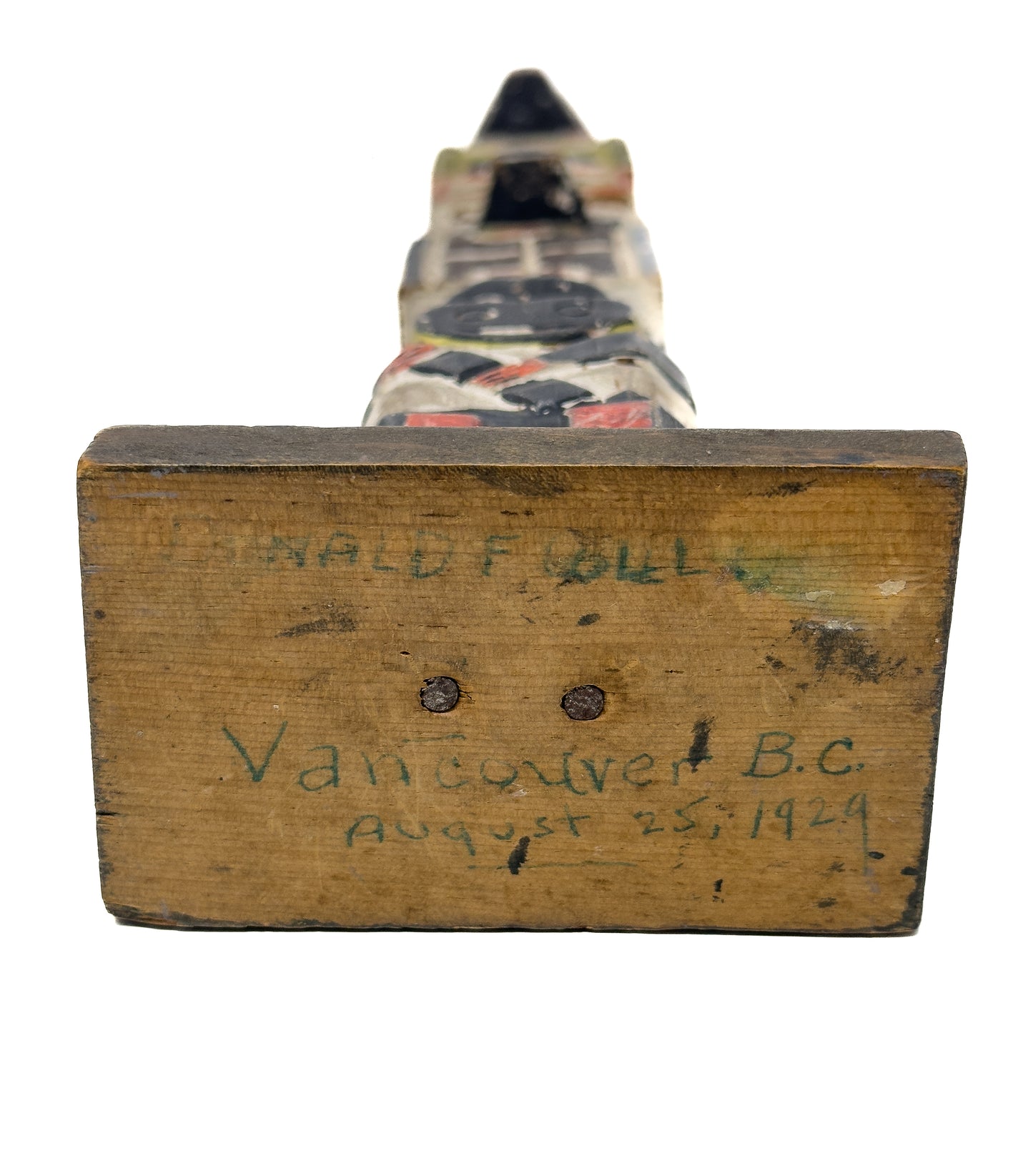 Antique Coast Salish Model Totem