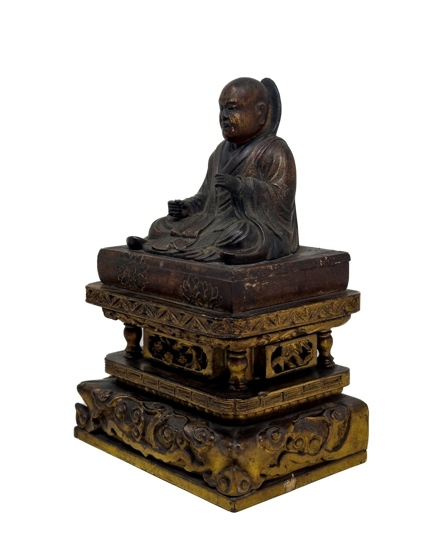 Antique Japanese Gilt Wood Nichiren
